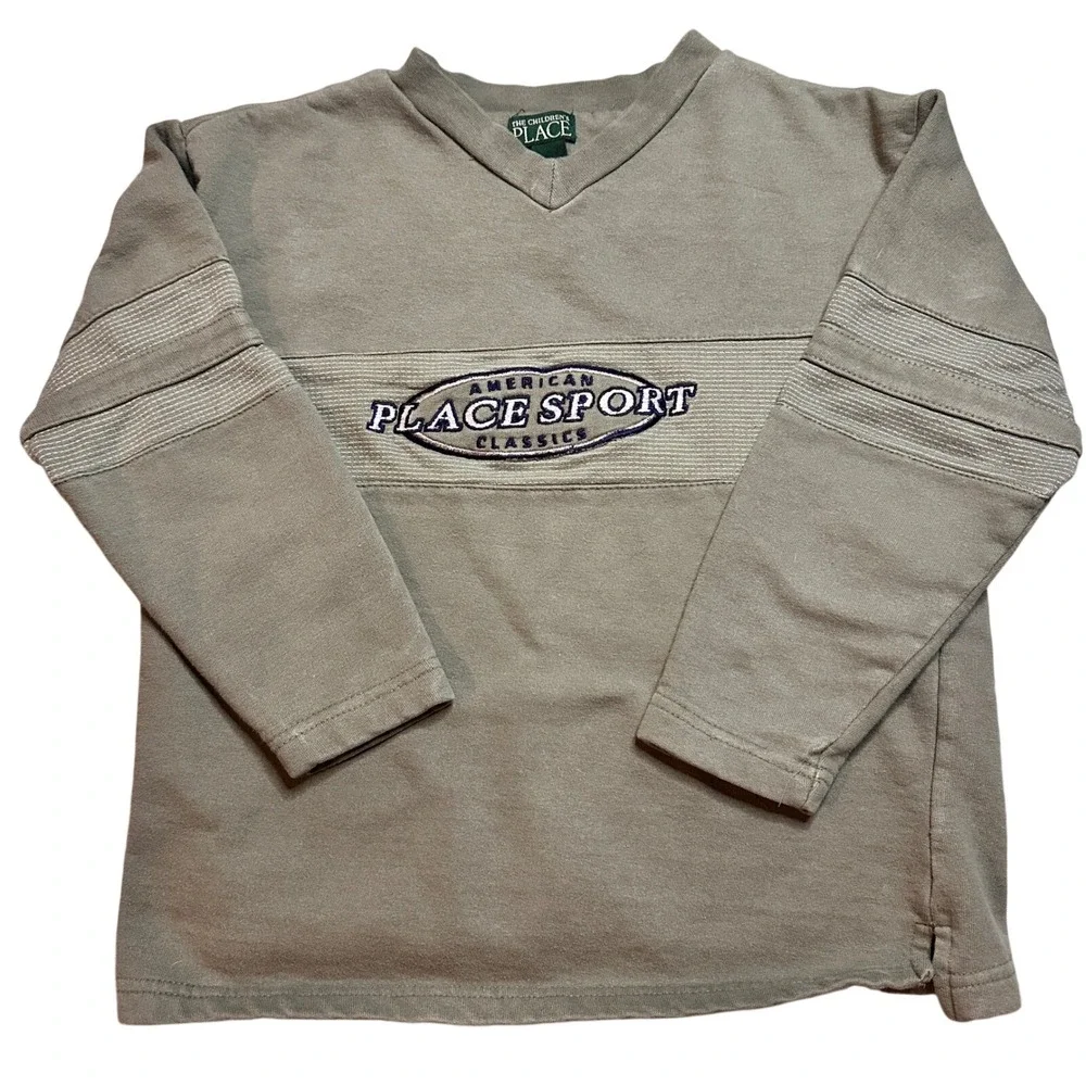 Vintage The Children's‎ Place Sport Sweatshirt Olive Green Youth 6X/7